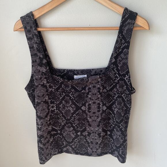 Leith Tank Top Womens Size XL Snakeskin Square Neck From Nordstrom - Picture 2 of 7